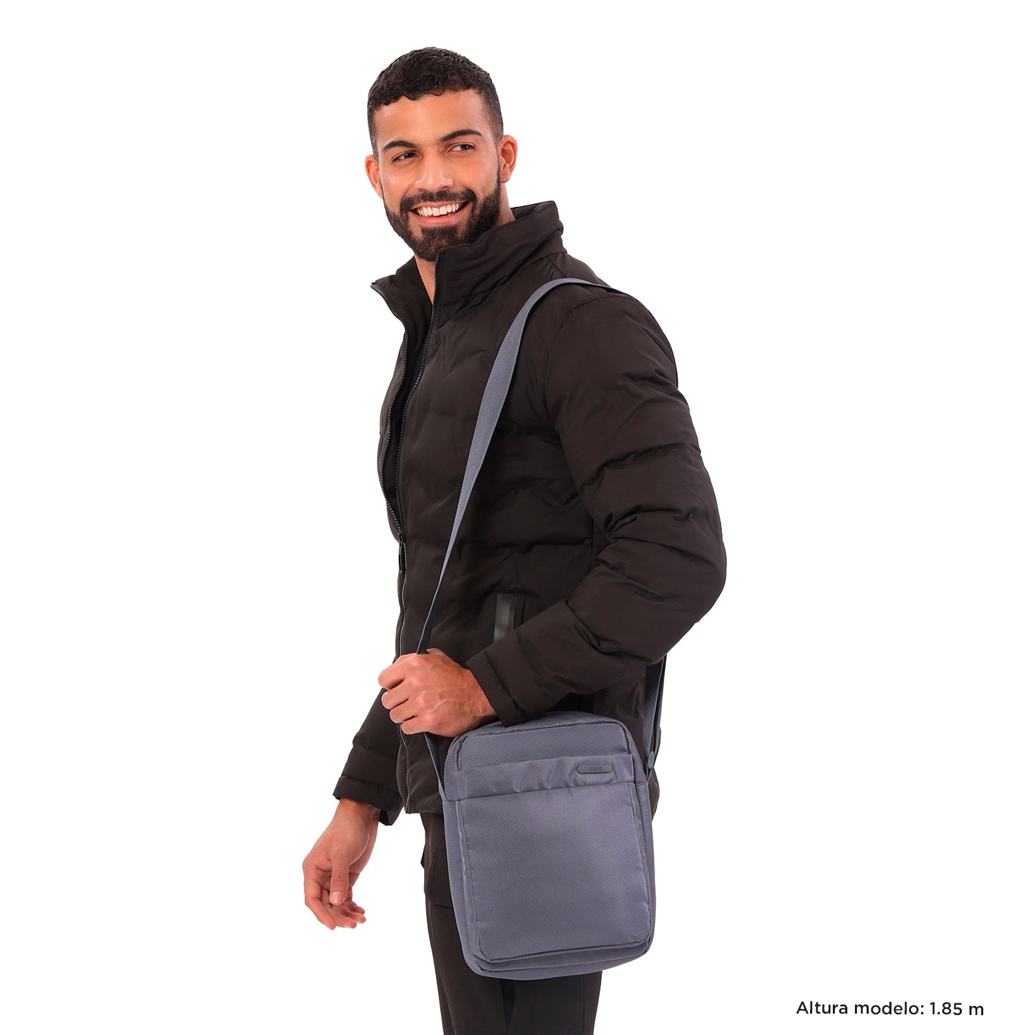 Bolso Manos Libres Hombre Wyvi Pequeño - Gris