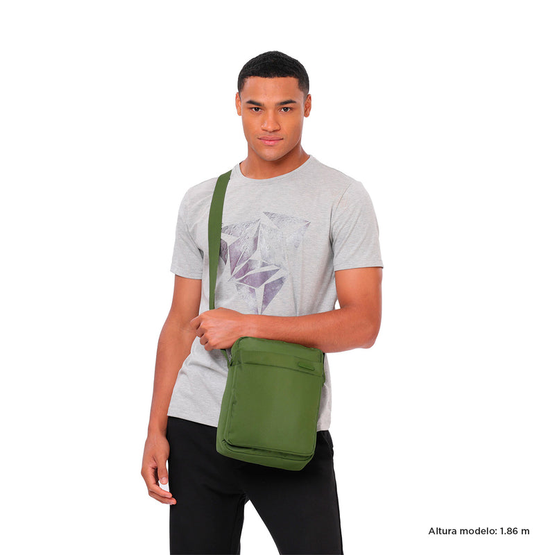 Bolso Hombre Porta Pc 10" Wyvi Verde