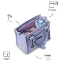 Bolso para Mujer Tote-Bag tipo Crossbody Pequeño Morado