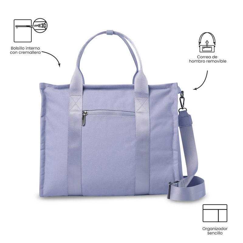 Bolso para Mujer Tote-Bag Porta PC 15.4" Morado