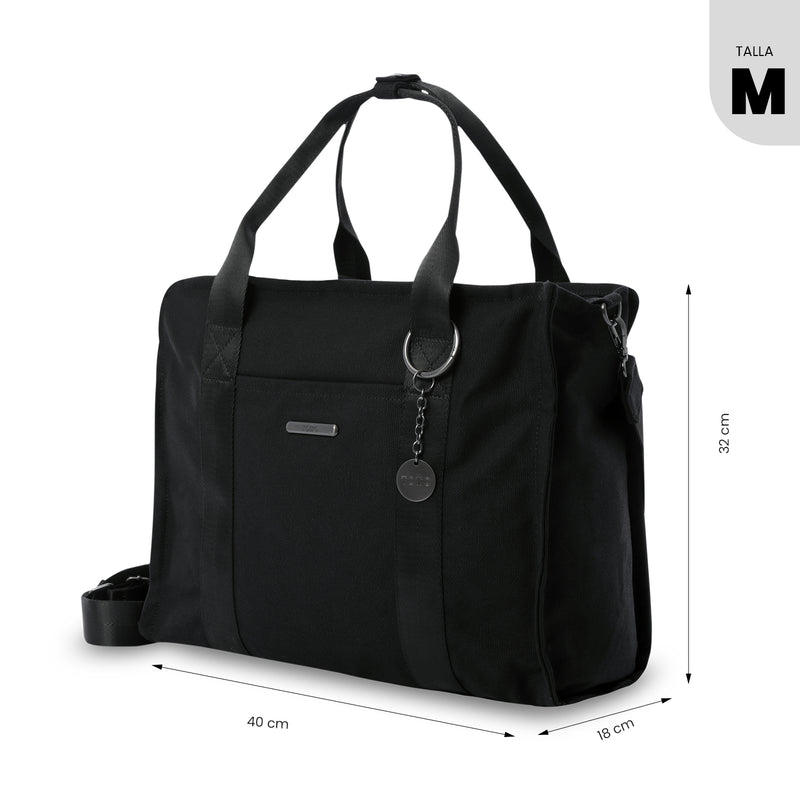 Bolso para Mujer Tote-Bag Porta PC 15.4" Negro