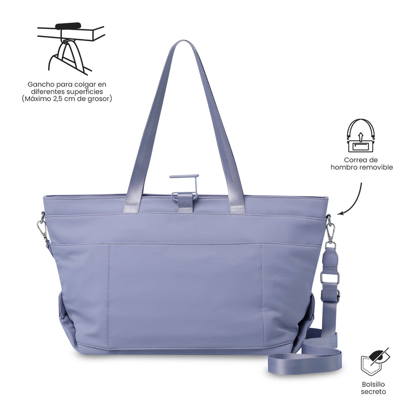 Bolso Tote Madrid para Mujer Porta PC 16" Morado