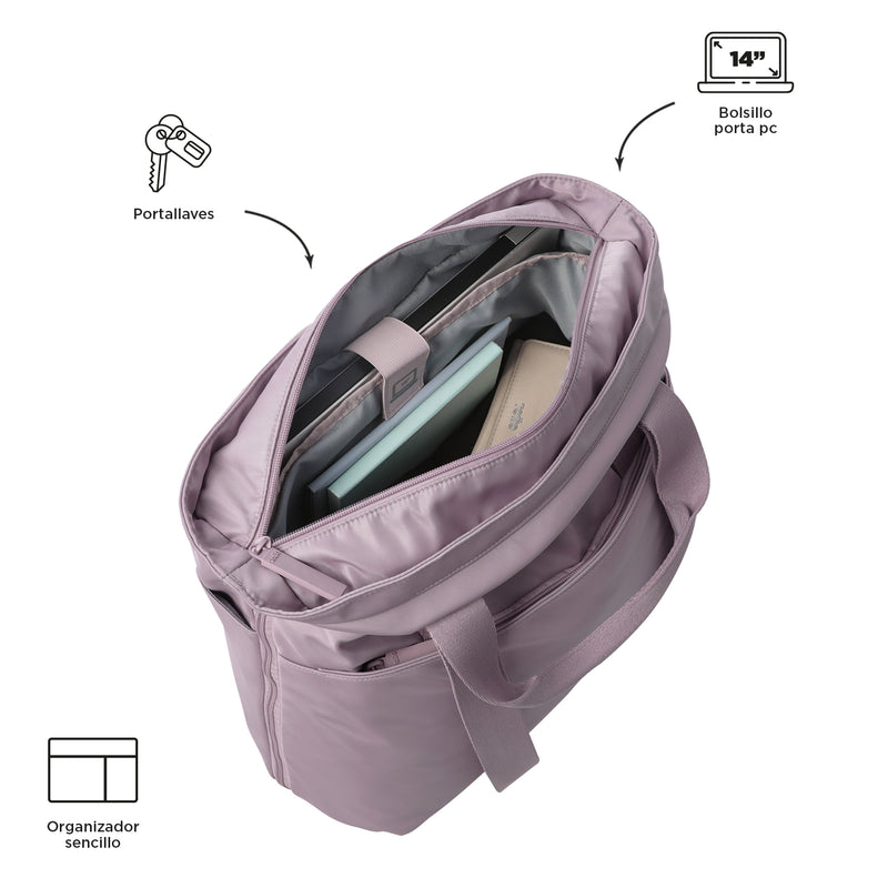 Shopping Bag para Mujer Cresa Porta Laptop 14" Rosado