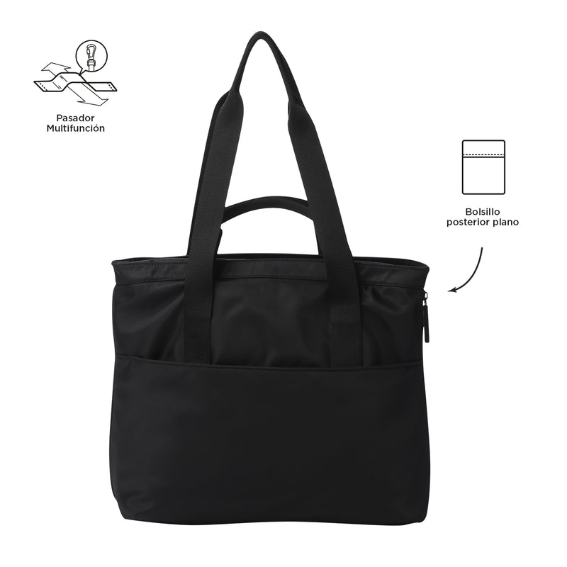 Shopping Bag para Mujer Cresa Porta Laptop 14" Negro
