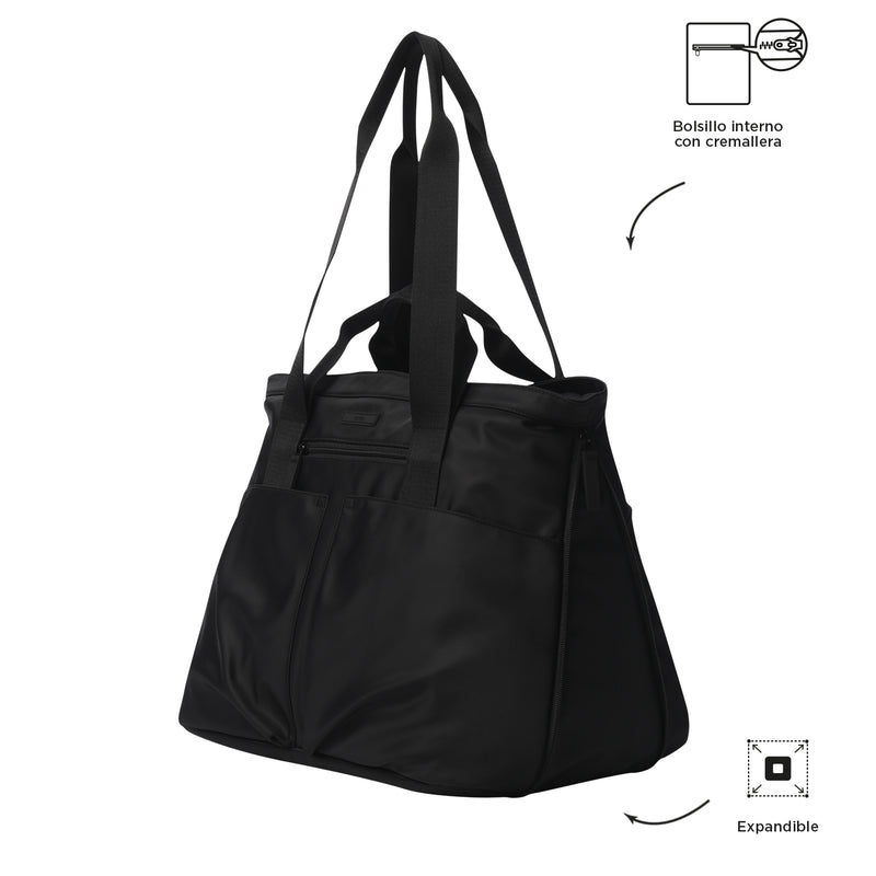 Shopping Bag para Mujer Cresa Porta Laptop 14" Negro