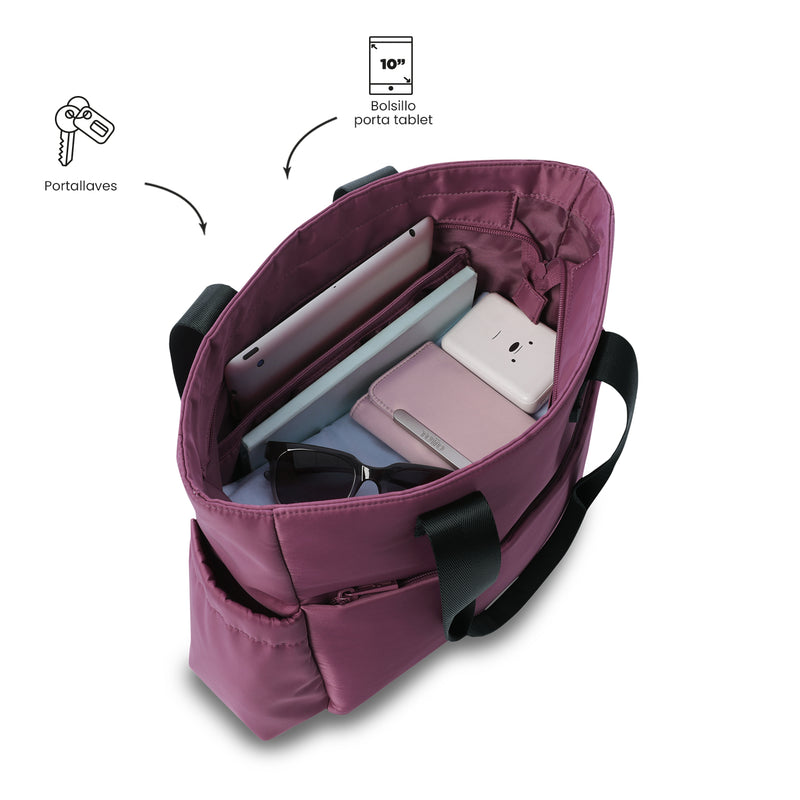 Bolso de hombro Shopping Mediano para Mujer Sue Rosado