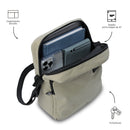 Bolso para Hombre Porta Tableta 10" Crossbody Drill Beige