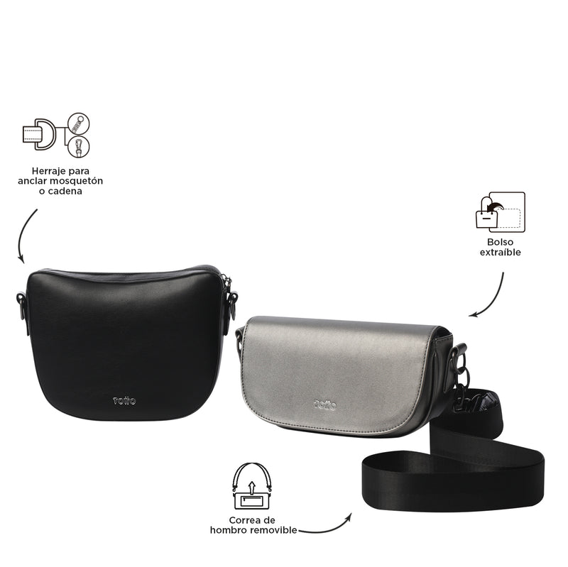 Bolso para mujer X 2 Style Gris Pequeño Mujer
