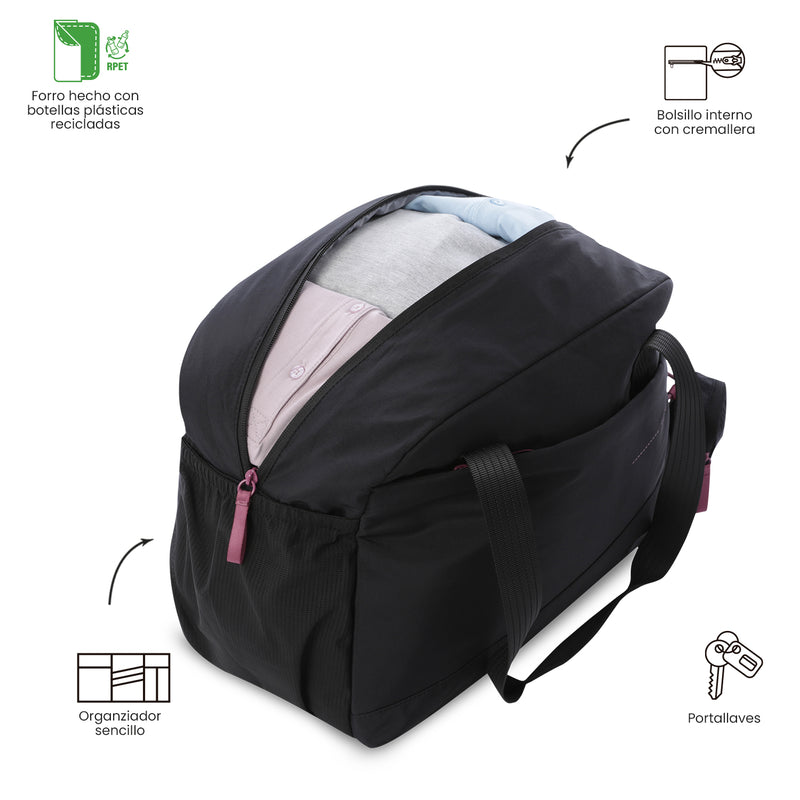 Bolso para Mujer Duffel Suzuka Grande Negro