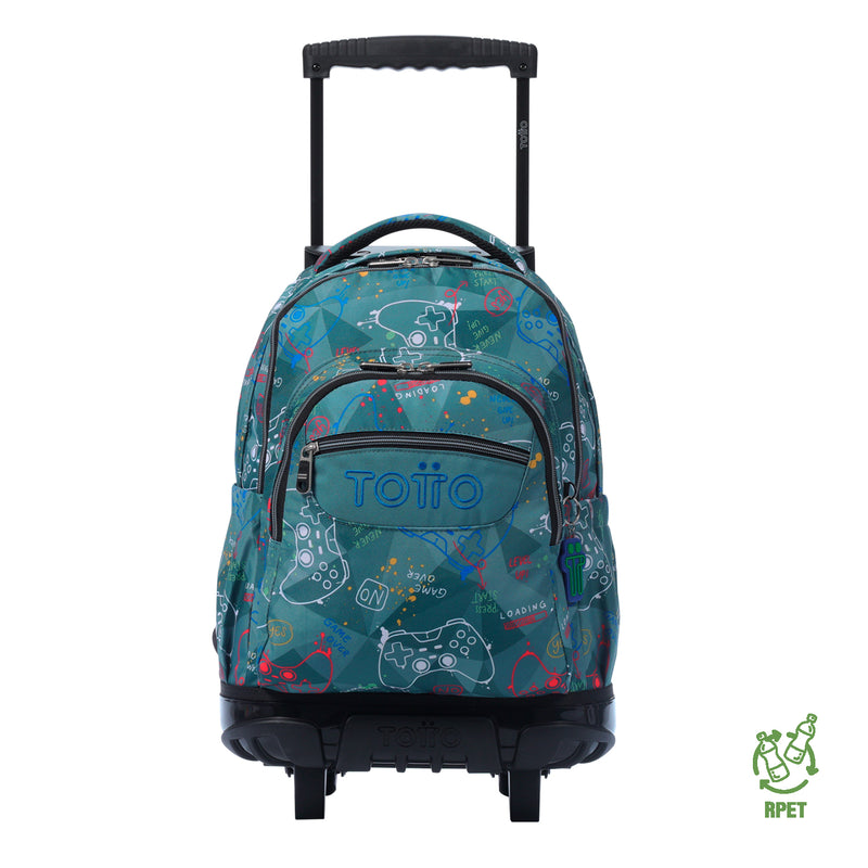 Mochila de Ruedas para niño Porta PC 15.4" Renglon Verde