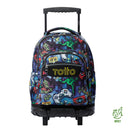 Mochila Ruedas Niño Renglon Azul