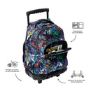 Mochila Ruedas Niño Renglon Azul