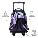 Mochila Ruedas Niña Renglon Azul