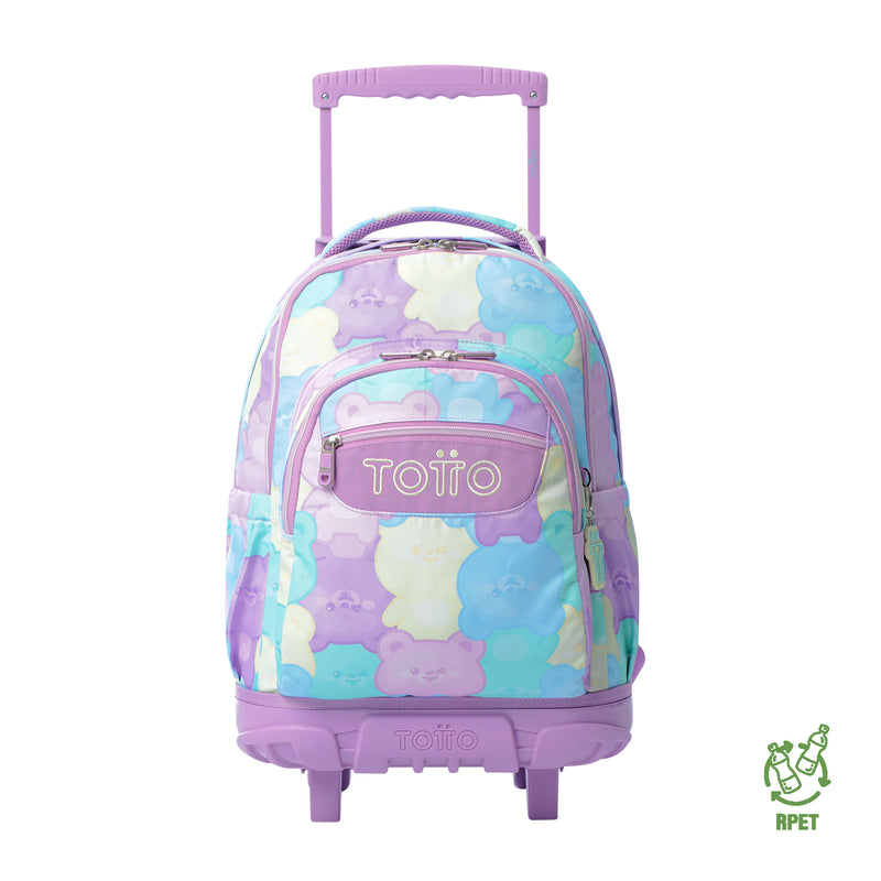 Mochila Ruedas Niña Renglon Verde