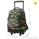 Mochila Ruedas Niño Renglon Negro