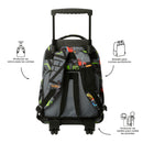 Mochila Ruedas Niño Renglon Negro