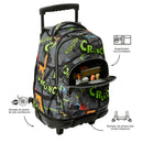 Mochila Ruedas Niño Renglon Negro