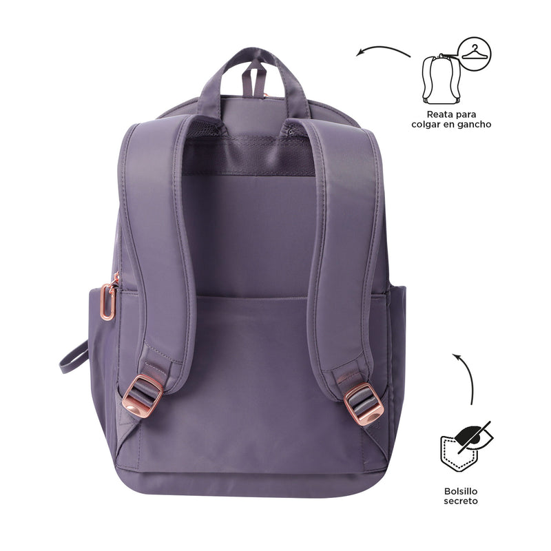 Mochila Ejecutiva Porta PC 14" Adelaide 1 2.0 Morado Mujer