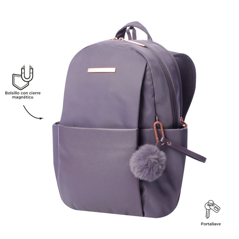 Mochila Ejecutiva Porta PC 14" Adelaide 1 2.0 Morado Mujer