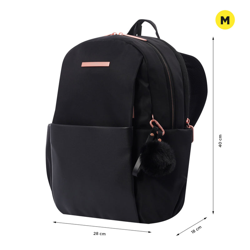 Mochila Ejecutiva Porta PC 14" Adelaide 1 2.0 Negra Mujer