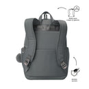 Mochila Ejecutivo Porta Laptop 14" Adelaide 1 2.0 Gris Mujer