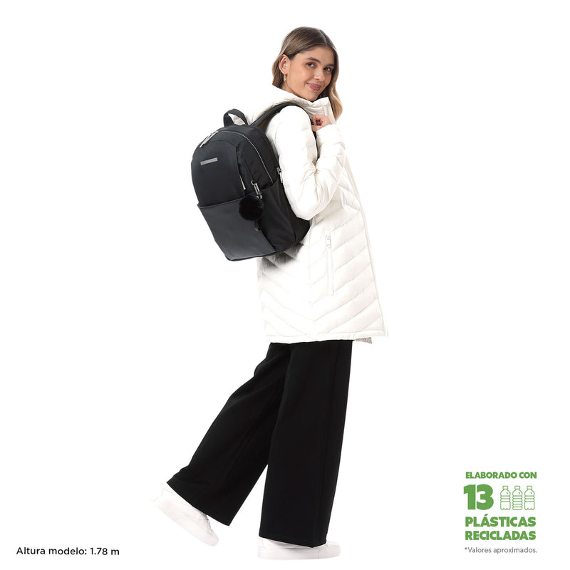 Mochila Ejecutivo Porta Laptop 14" Adelaide 1 2.0 Negro Mujer