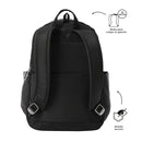 Mochila Ejecutivo Porta Laptop 14" Adelaide 1 2.0 Negro Mujer