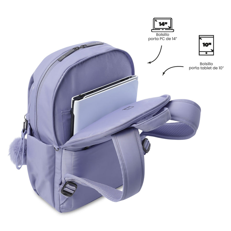 Mochila Ejecutiva para PC 14" Adelaide 1 2.0 Morado Mujer