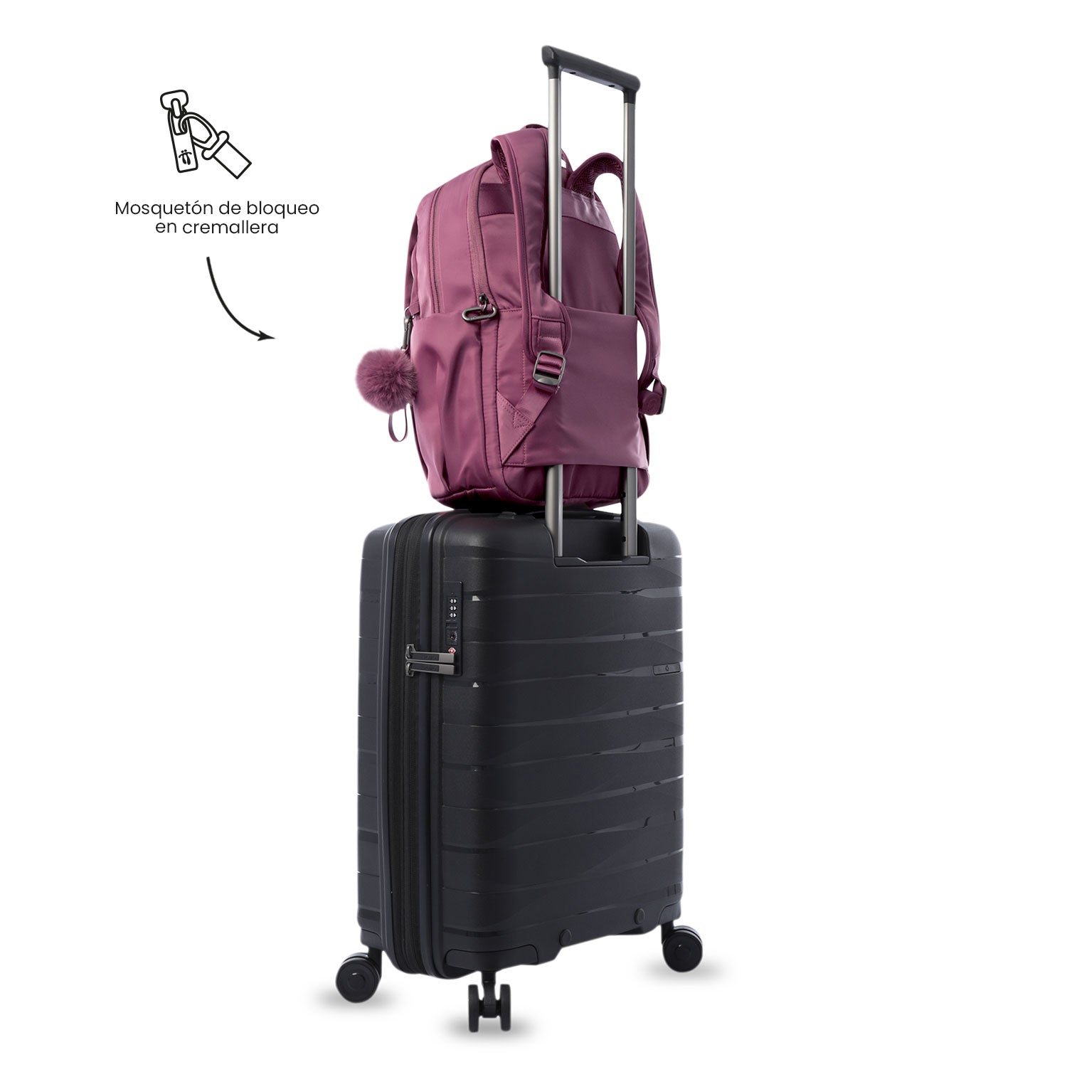 Mochila Ejecutiva Porta PC 14" Adelaide 1 2.0 Rosado Mujer