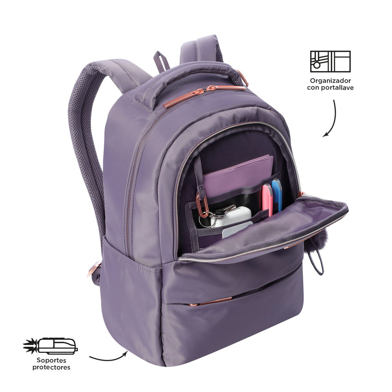 Mochila Ejecutiva Porta PC 14" Adelaide 2 2.0 Morado Mujer