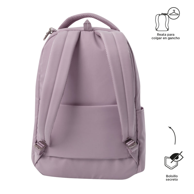 Mochila Ejecutivo Porta Laptop14" Adelaide 2 2.0 Rosado Mujer