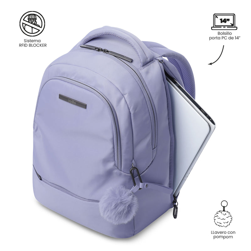 Mochila ejecutiva para  PC 14" Adelaide 2 2.0 Morado Mujer