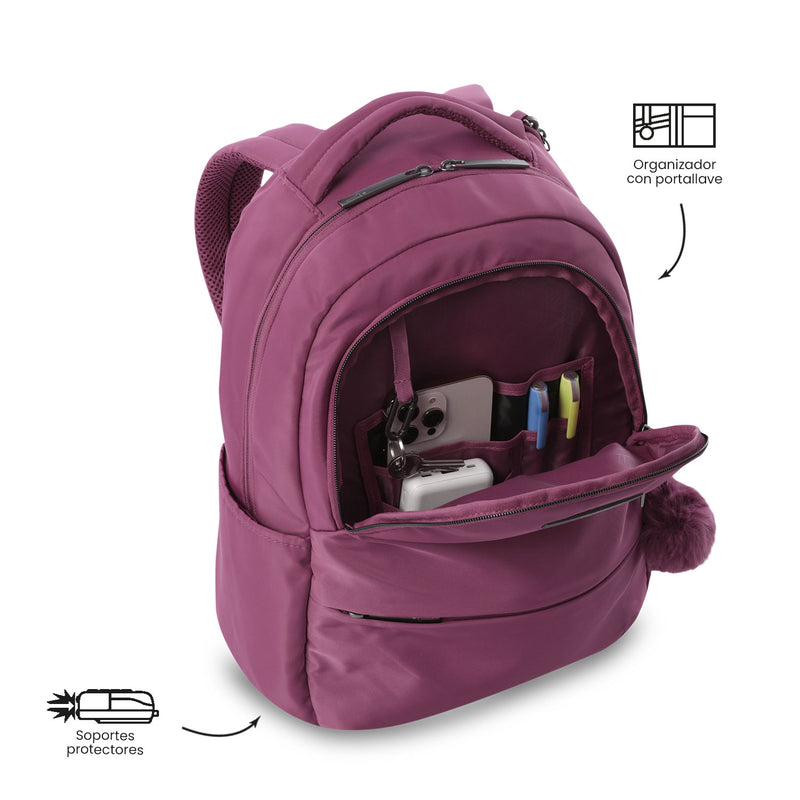 'Mochila Ejecutiva Porta PC 14" Adelaide 2 2.0 Rosado Mujer