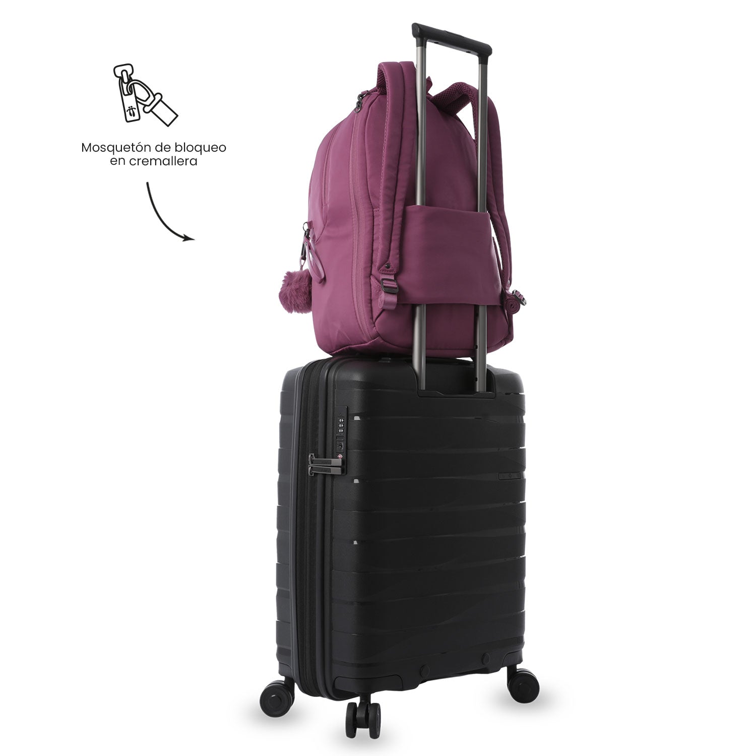 Mochila Ejecutiva Porta PC 14" Adelaide 2 2.0 Rosado Mujer