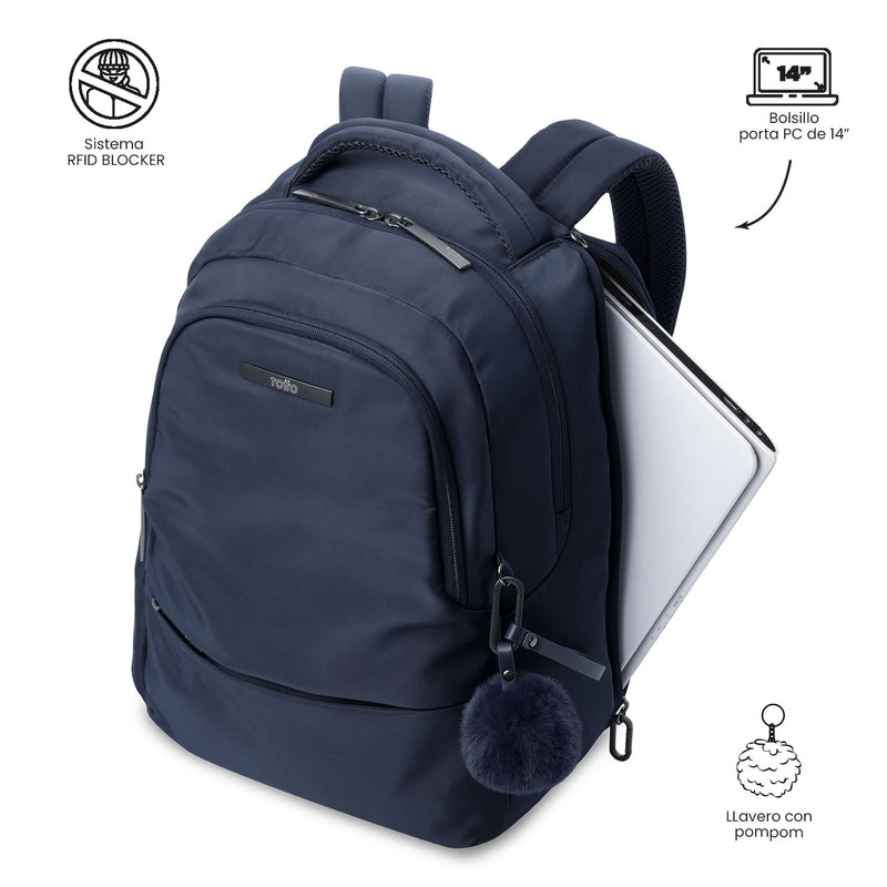 Mochila ejecutiva para PC 14" Adelaide 2 2.0 Azul Mujer