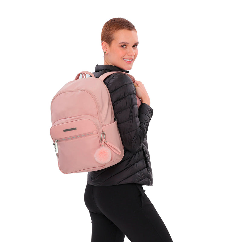 Mochila Ejecutiva Porta PC 14" Adelaide 3 2.0 Rosada Mujer