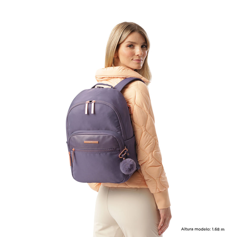 Mochila Ejecutiva Porta PC 14" Adelaide 3 2.0 Morado Mujer