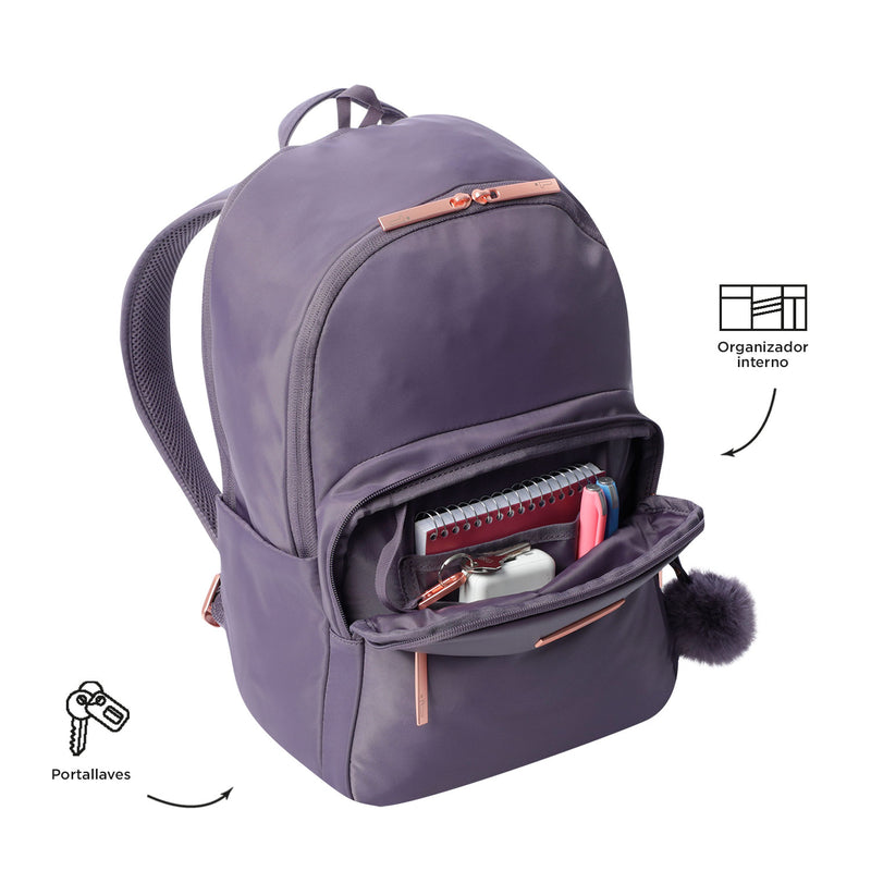 Mochila Ejecutiva Porta PC 14" Adelaide 3 2.0 Morado Mujer