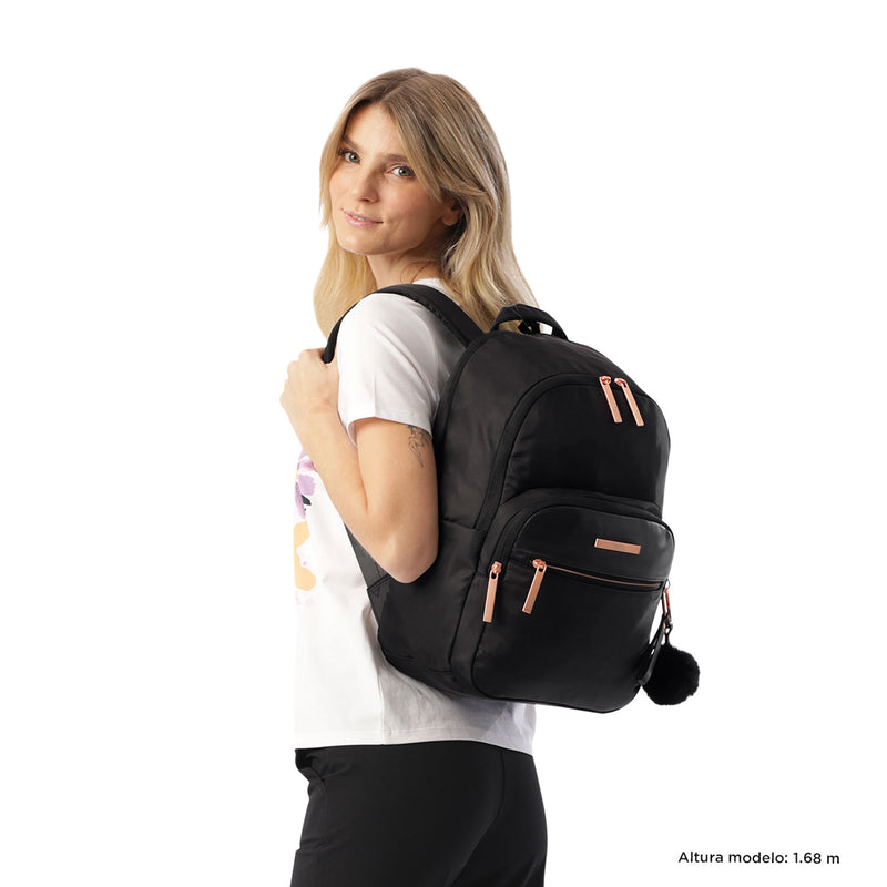 Mochila Ejecutiva Porta PC 14" Adelaide 3 2.0 Negra Mujer