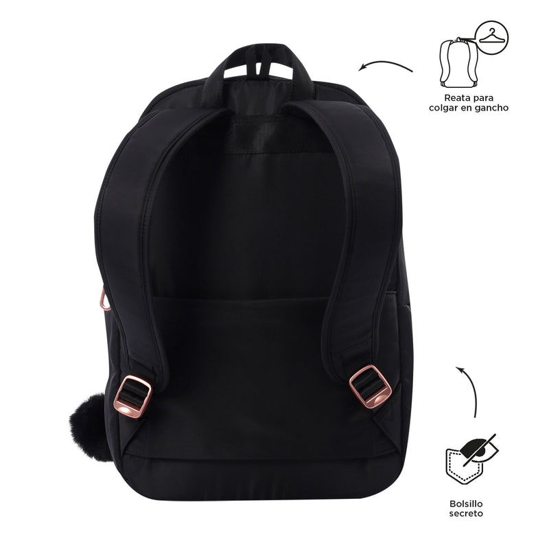 Mochila Ejecutiva Porta PC 14" Adelaide 3 2.0 Negra Mujer