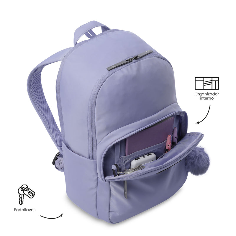 Mochila Ejecutiva Porta PC 14" Adelaide 3 2.0 Morado Mujer