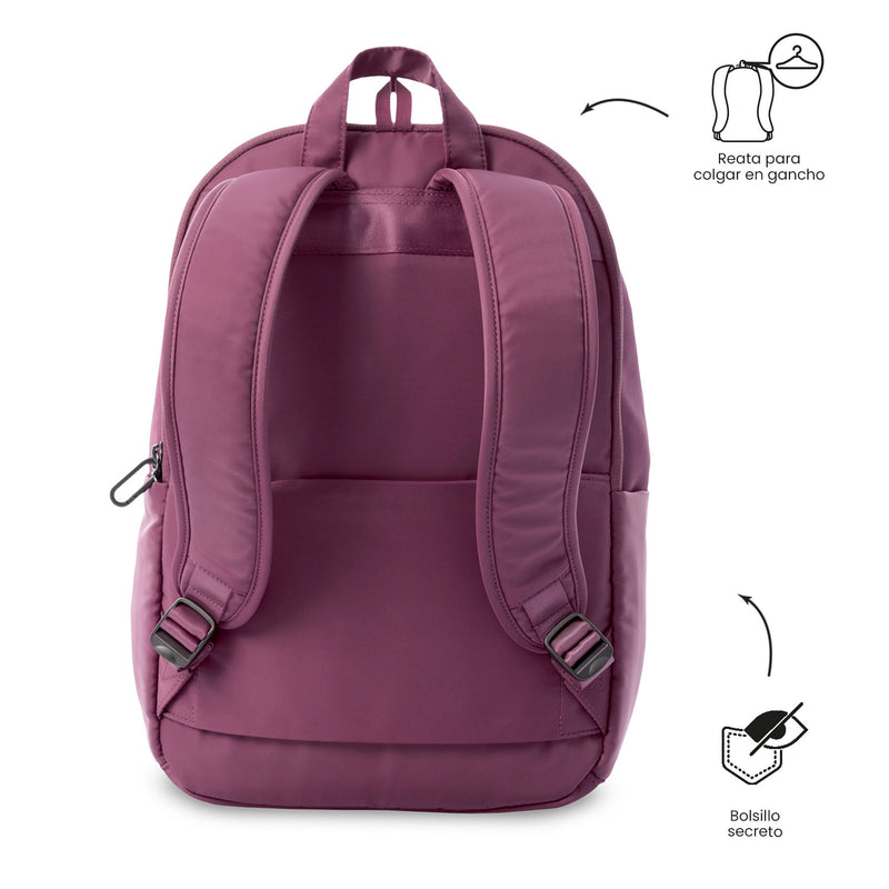 Mochila Ejecutiva Porta PC 14" Adelaide 3 2.0 Rosado Mujer