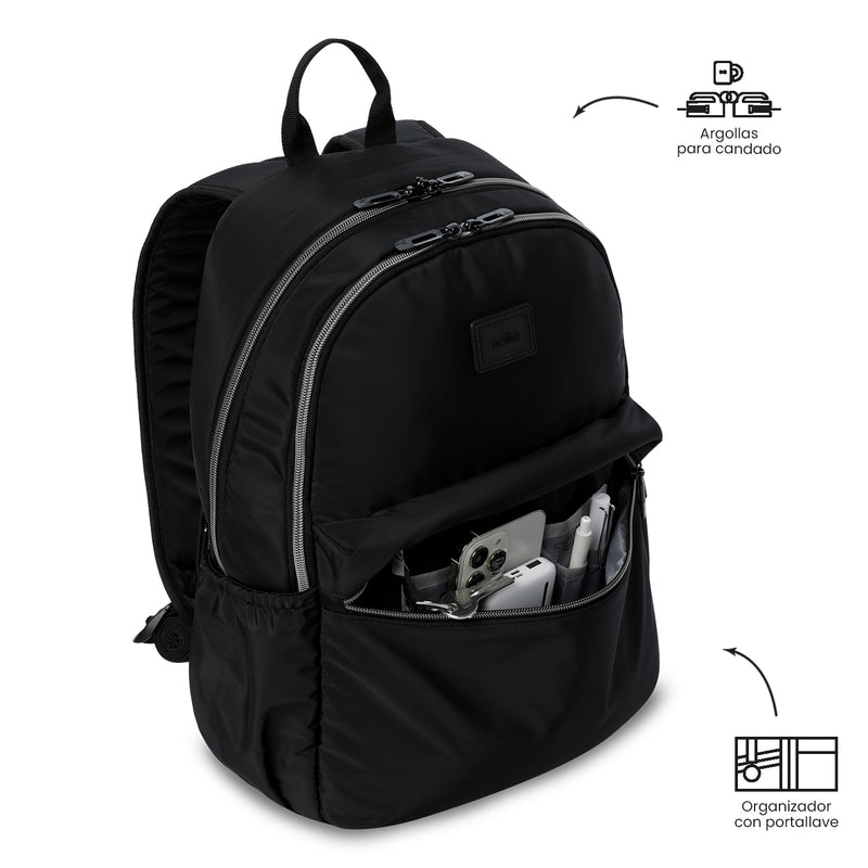 Mochila Ejecutiva Porta PC 13" Aynatto 2.0 Negro Mujer