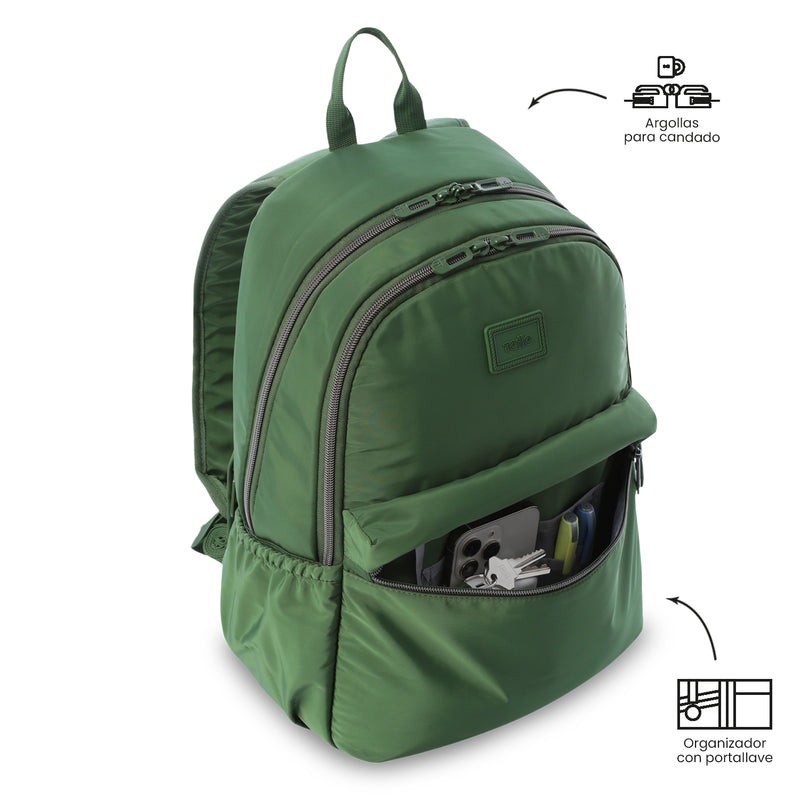 Mochila Ejecutiva Porta PC 13" Aynatto 2.0 Verde Mujer