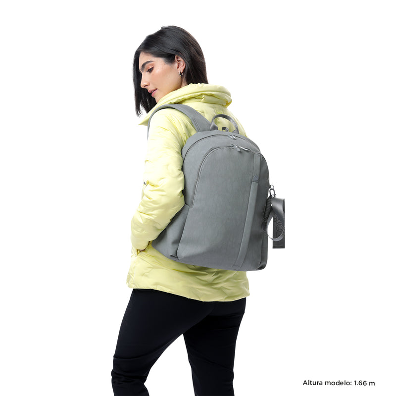 Mochila Porta Laptop 14" Bow Mediano Gris Mujer