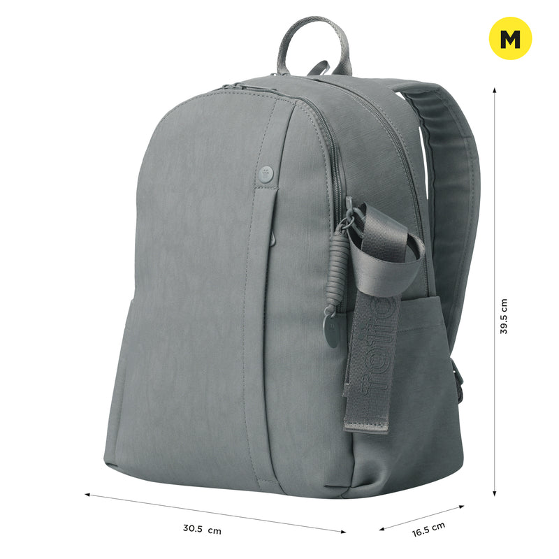 Mochila Porta Laptop 14" Bow Mediano Gris Mujer