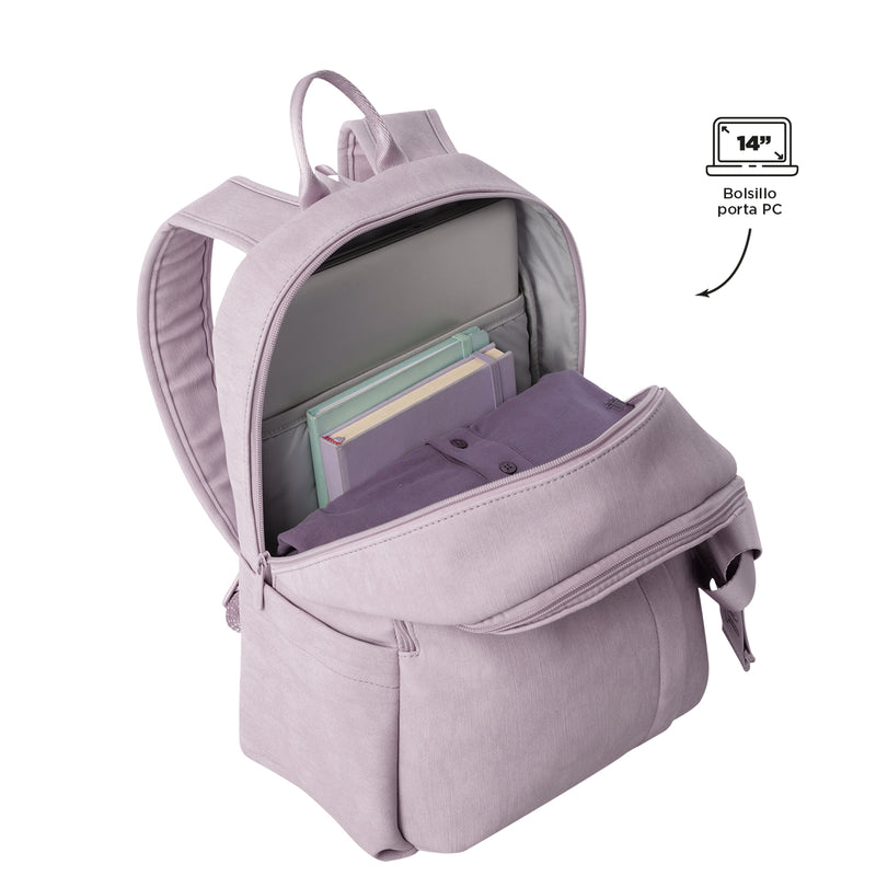 Mochila Porta Laptop 14" Bow Mediano Rosado Mujer
