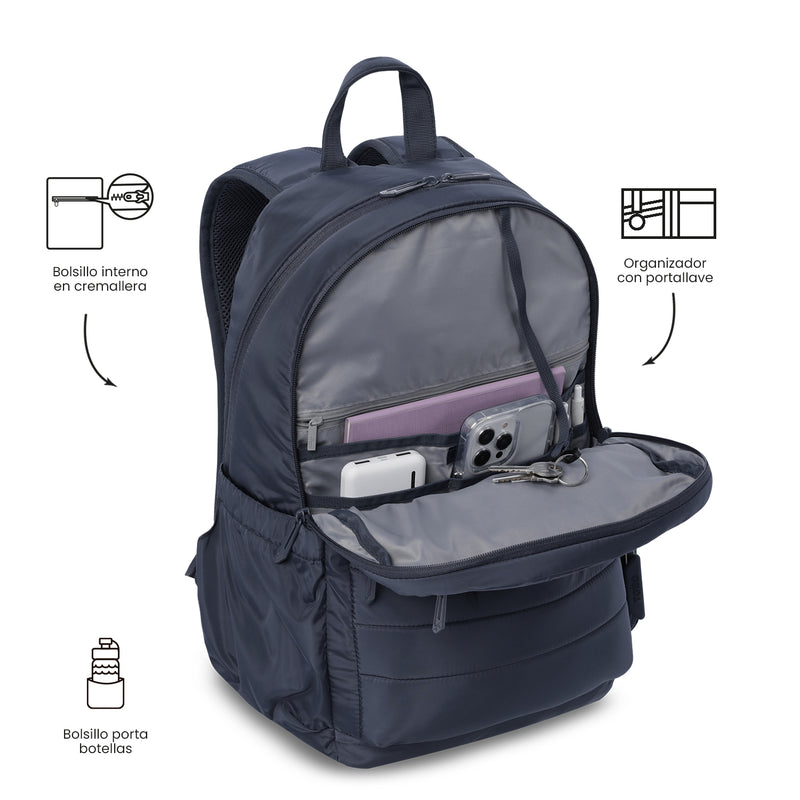 Mochila Universitaria Porta PC 14" Plaine 2.0 Azul Unisex