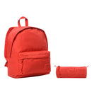 Mochila Para Colegio Pack X 2 + Multiuso Kalex Rojo