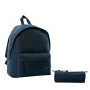 Mochila Para Colegio Pack X 2 + Multiuso Kalex Azul